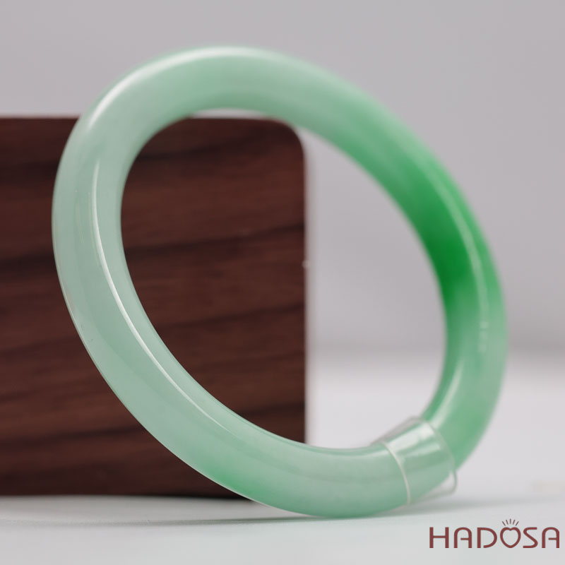 Vòng Đá Cẩm Thạch Xanh Táo Vân Lý Ni 54