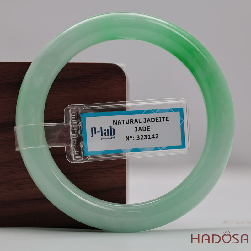 Vòng Đá Cẩm Thạch Xanh Táo Vân Lý Ni 54