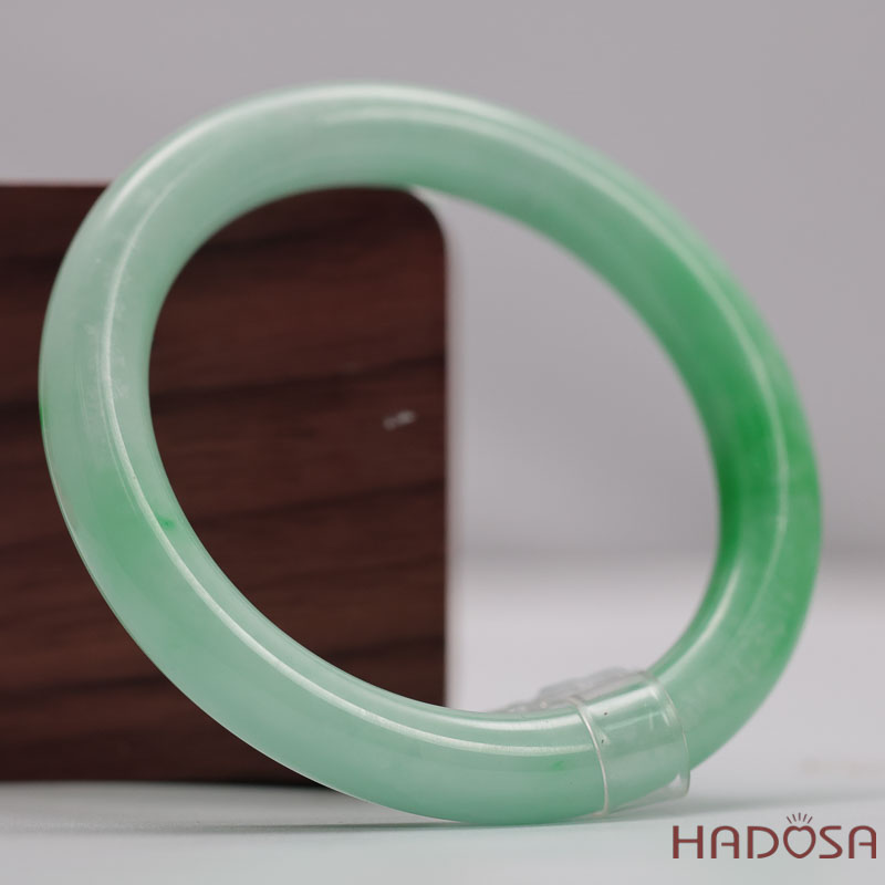 Vòng Đá Cẩm Thạch Xanh Táo Vân Lý Ni 54