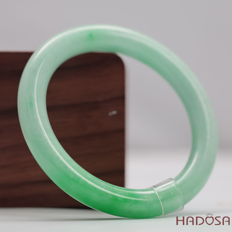 Vòng Đá Cẩm Thạch Xanh Táo Vân Lý Ni 54