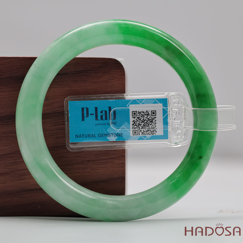 Vòng Đá Cẩm Thạch Xanh Táo Vân Lý Ni 51