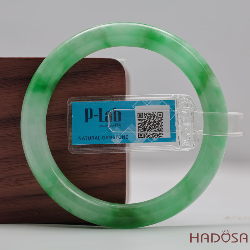 Vòng Đá Cẩm Thạch Xanh Táo Vân Lý Ni 51