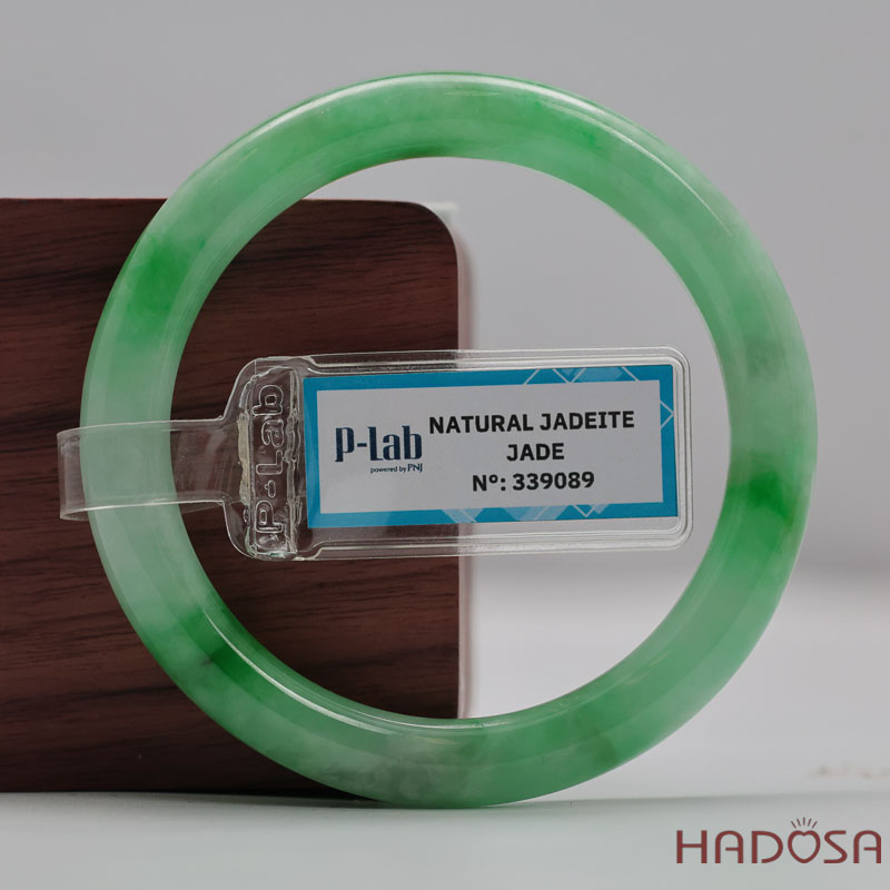 Vòng Đá Cẩm Thạch Xanh Táo Vân Lý Ni 51