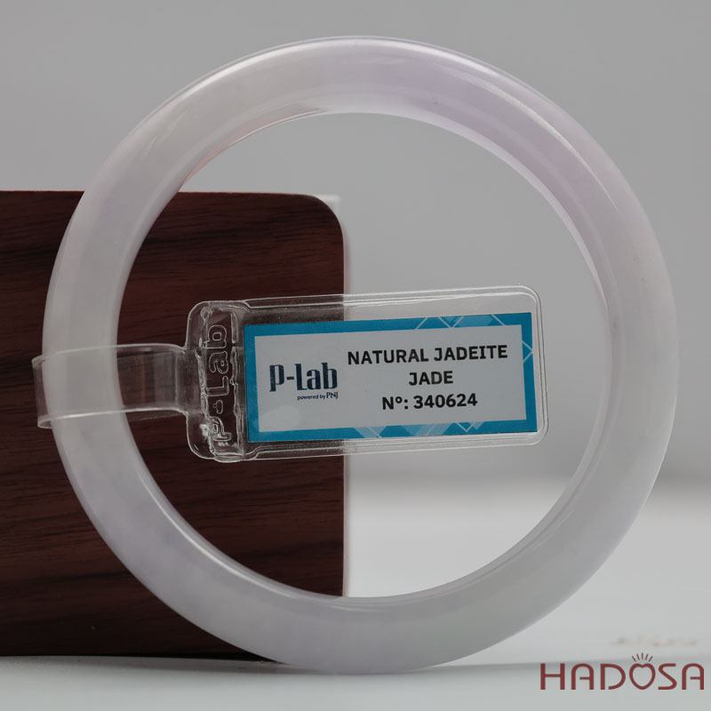 Vòng Tay Cẩm Thạch Tím Tím Tử La Lan Trong Ánh Xám Ni 57