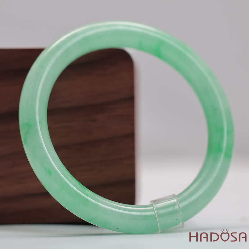 Vòng Đá Cẩm Thạch Xanh Táo Vân Lý Ni 51