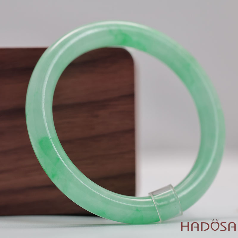 Vòng Đá Cẩm Thạch Xanh Táo Vân Lý Ni 51