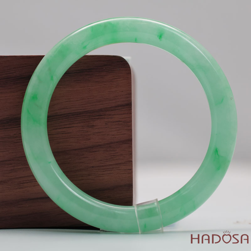 Vòng Đá Cẩm Thạch Xanh Táo Vân Lý Ni 51