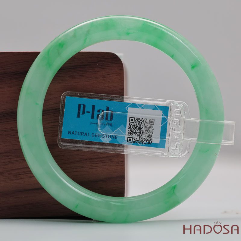 Vòng Đá Cẩm Thạch Xanh Táo Vân Lý Ni 51