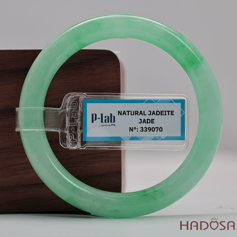 Vòng Đá Cẩm Thạch Xanh Táo Vân Lý Ni 51