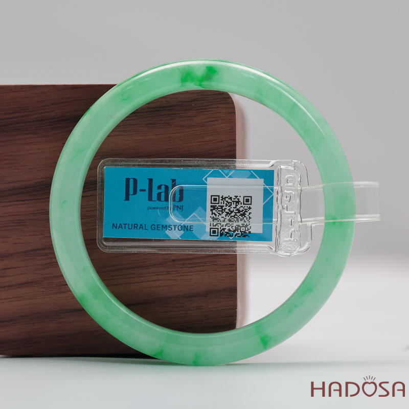 Vòng Đá Cẩm Thạch xanh vân lý trong ni 48