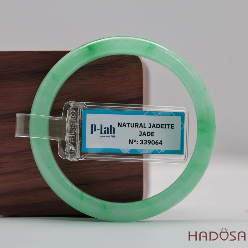 Vòng Đá Cẩm Thạch xanh vân lý trong ni 48