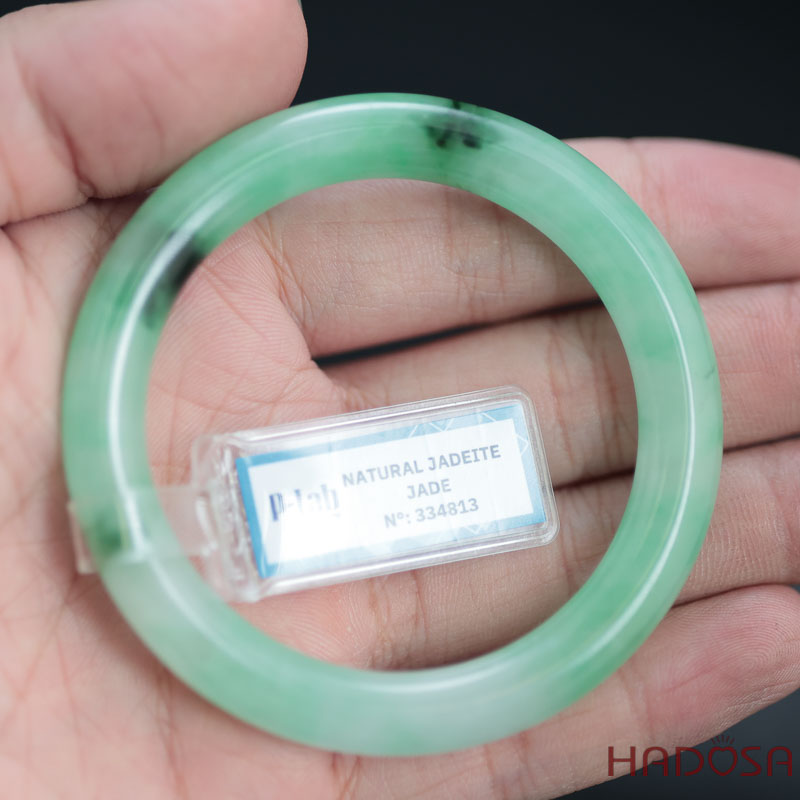 Vòng Ngọc Cẩm Thạch bản tròn xanh trong ni 56