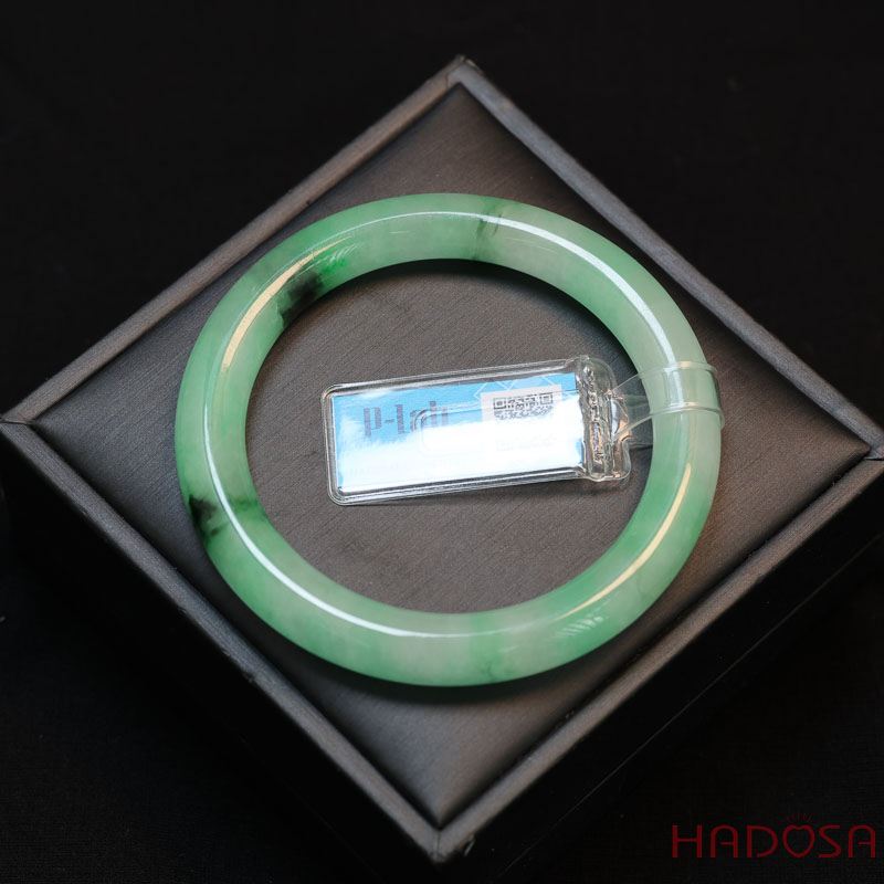 Vòng Ngọc Cẩm Thạch bản tròn xanh trong ni 56