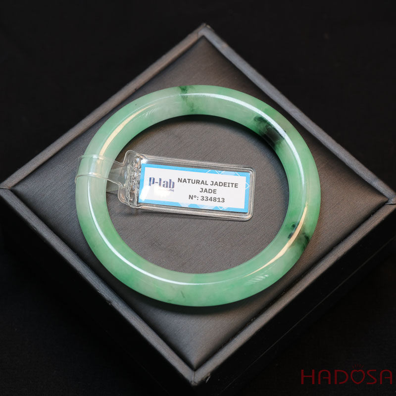 Vòng Ngọc Cẩm Thạch bản tròn xanh trong ni 56