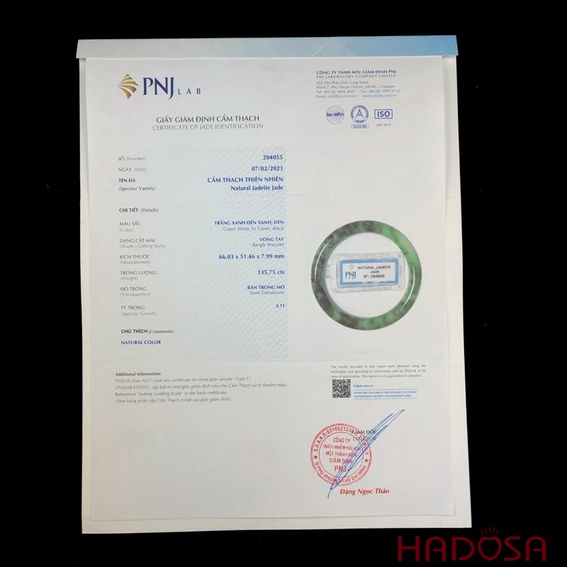 Vòng Ngọc Cẩm Thạch ni 50