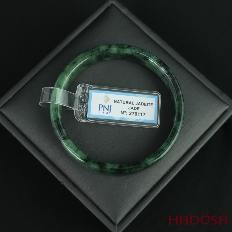 Vòng Ngọc Cẩm Thạch bản vuông xanh lý ni 54