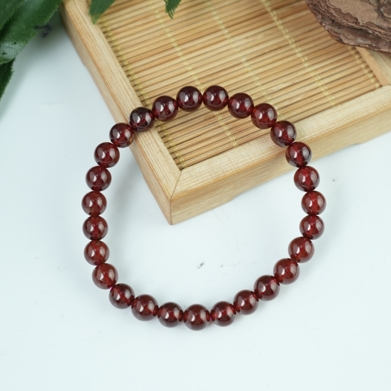 Vòng Ngọc Hồng Lựu Garnet 6mm cao cấp chuẩn 6A