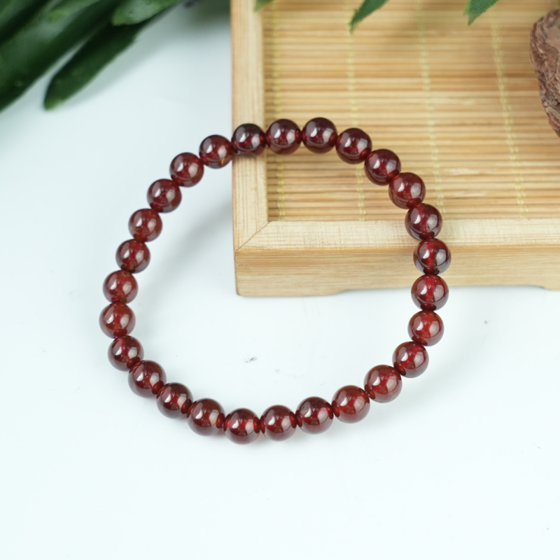 Vòng Ngọc Hồng Lựu Garnet 6mm cao cấp chuẩn 6A