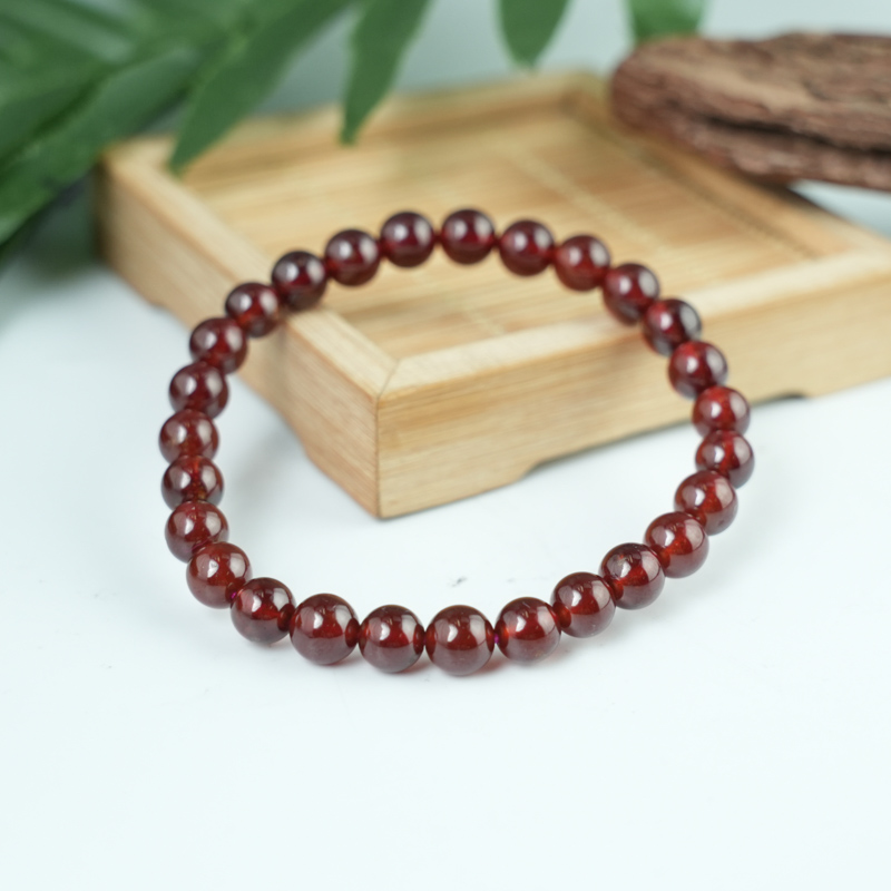 Vòng Ngọc Hồng Lựu Garnet 6mm cao cấp chuẩn 6A