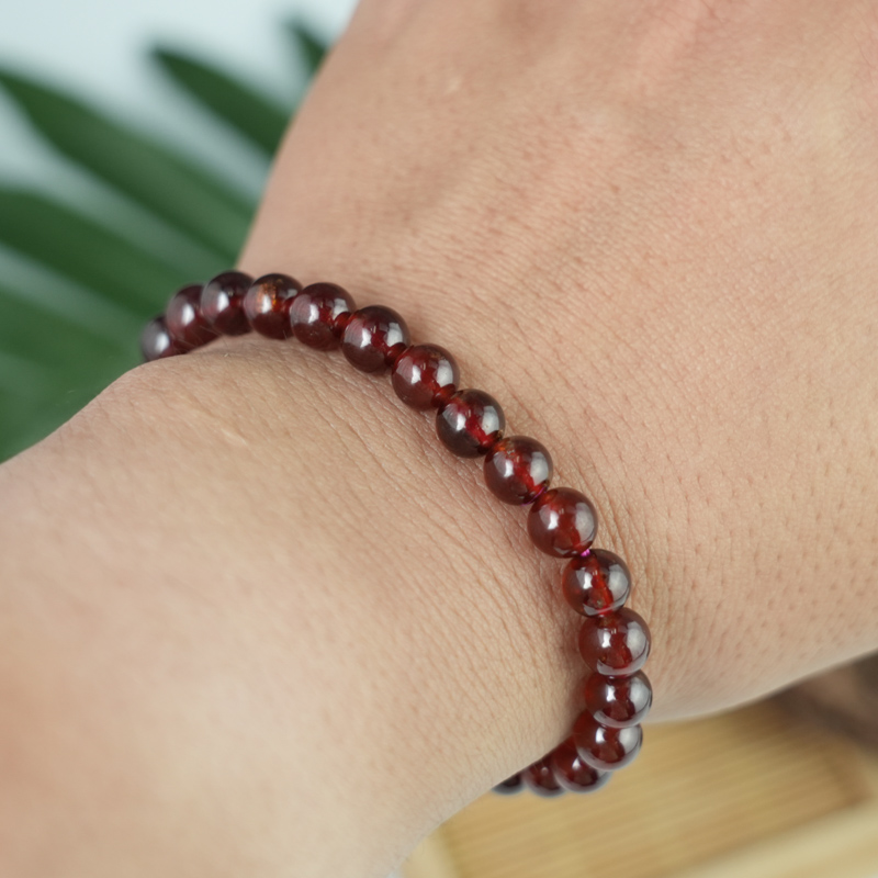 Vòng Ngọc Hồng Lựu Garnet 6mm cao cấp chuẩn 6A