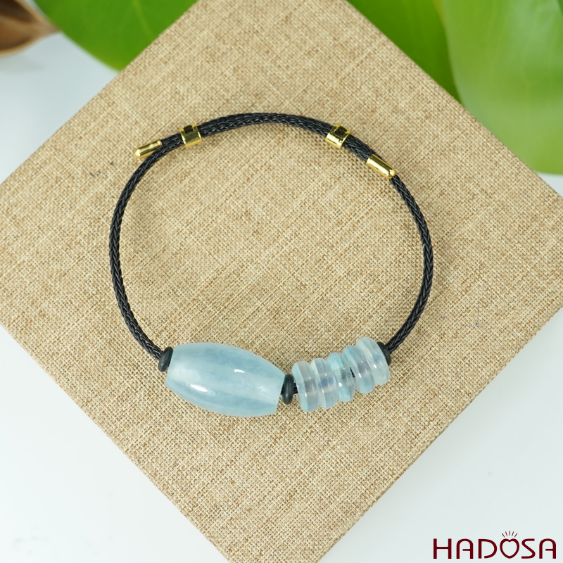 Vòng ngũ điếu Aquamarine lu thống