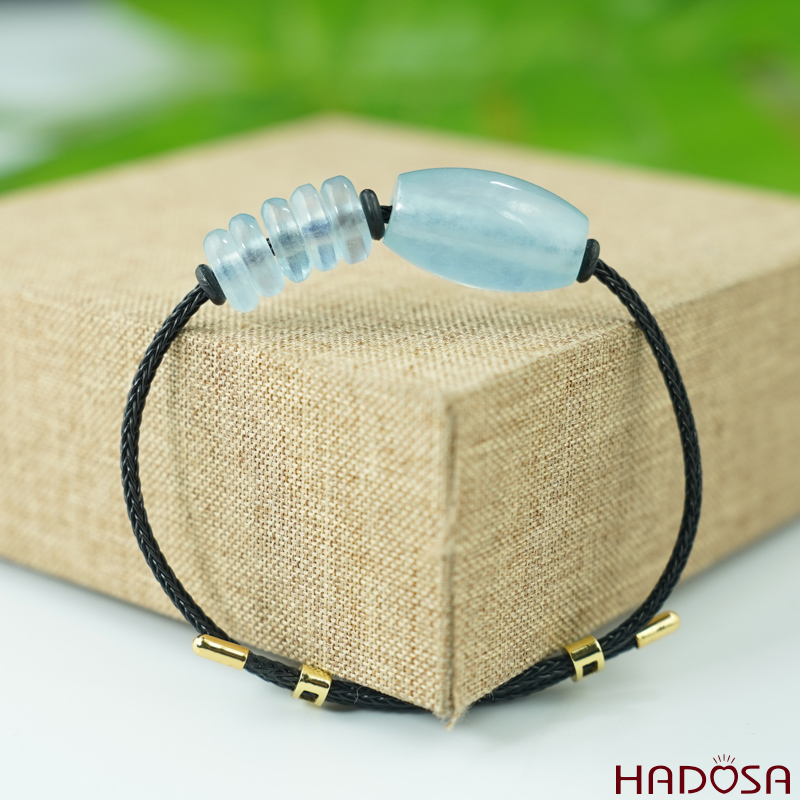 Vòng ngũ điếu Aquamarine lu thống