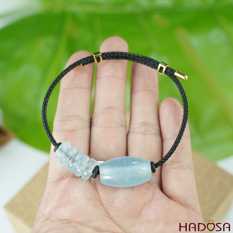 Vòng ngũ điếu Aquamarine lu thống