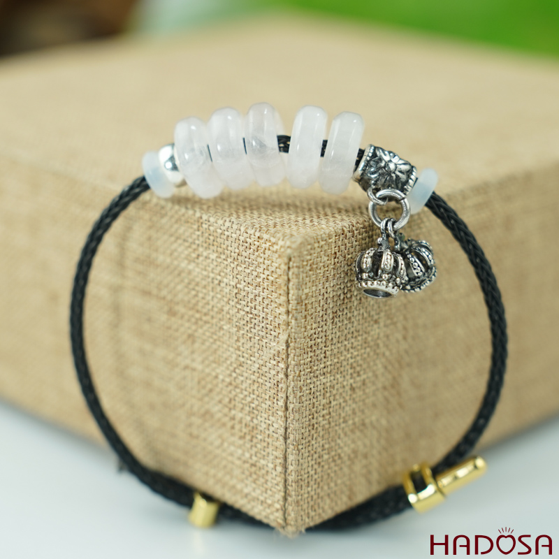 Vòng ngũ điếu đá mặt trăng mix vương miệng