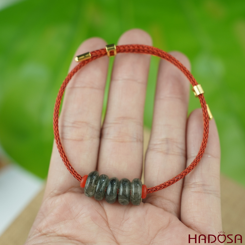 Vòng ngũ điếu tóc xanh may mắn