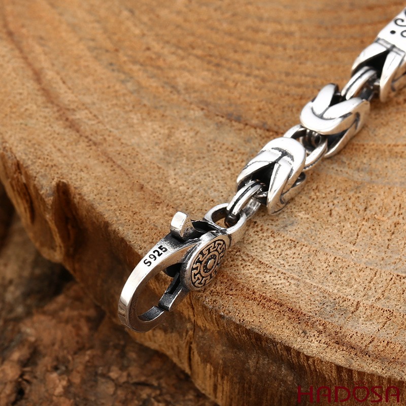 Lắc Tay Bạc Thái 925 Nam Nữ Khắc Lục Tự Đại Minh