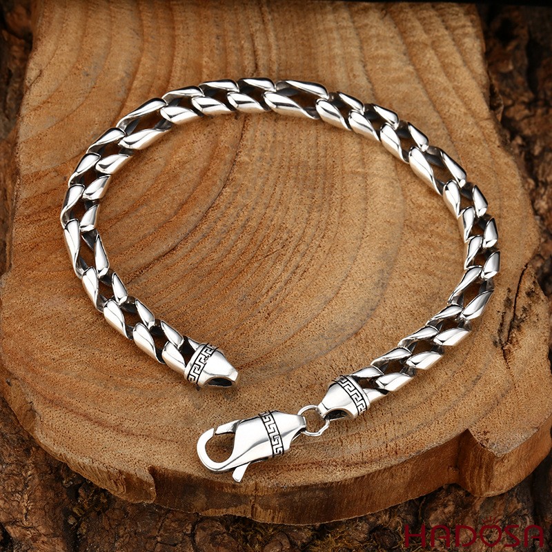 Lắc Tay Bạc 925 Dây Cuba Trơn Bóng