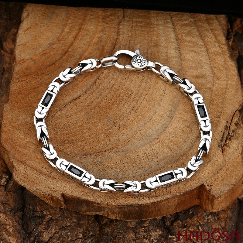 Lắc Tay Bạc Thái 925 Nam Nữ Khắc Lục Tự Đại Minh