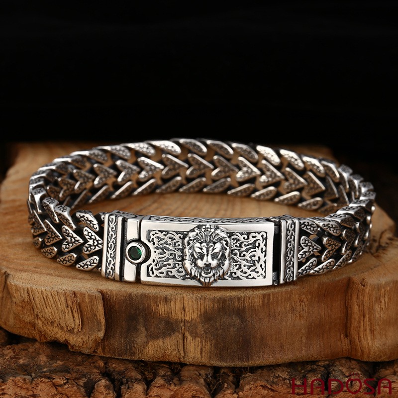 Vòng Tay Bạc Nam Bản Xương Rồng