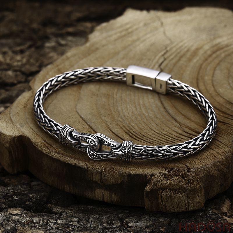 Vòng tay bạc Thái Kiểu Dây Bện Tây Tạng