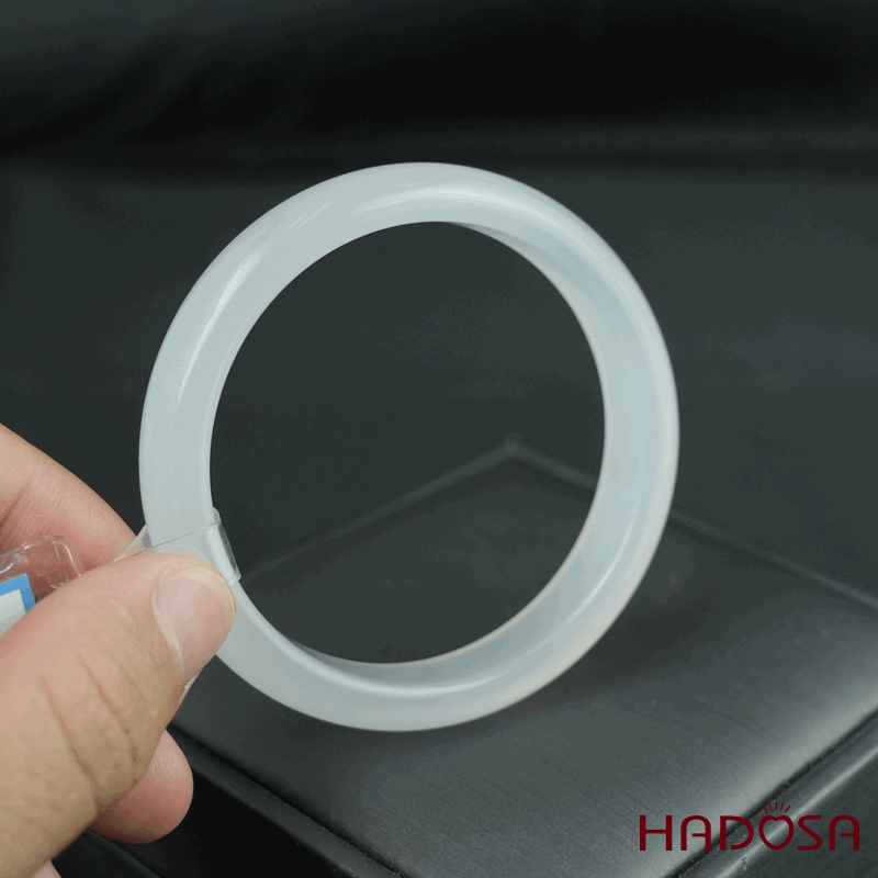 Vòng kiềng Bạch Nguyệt Quang trắng bản oval ni 54