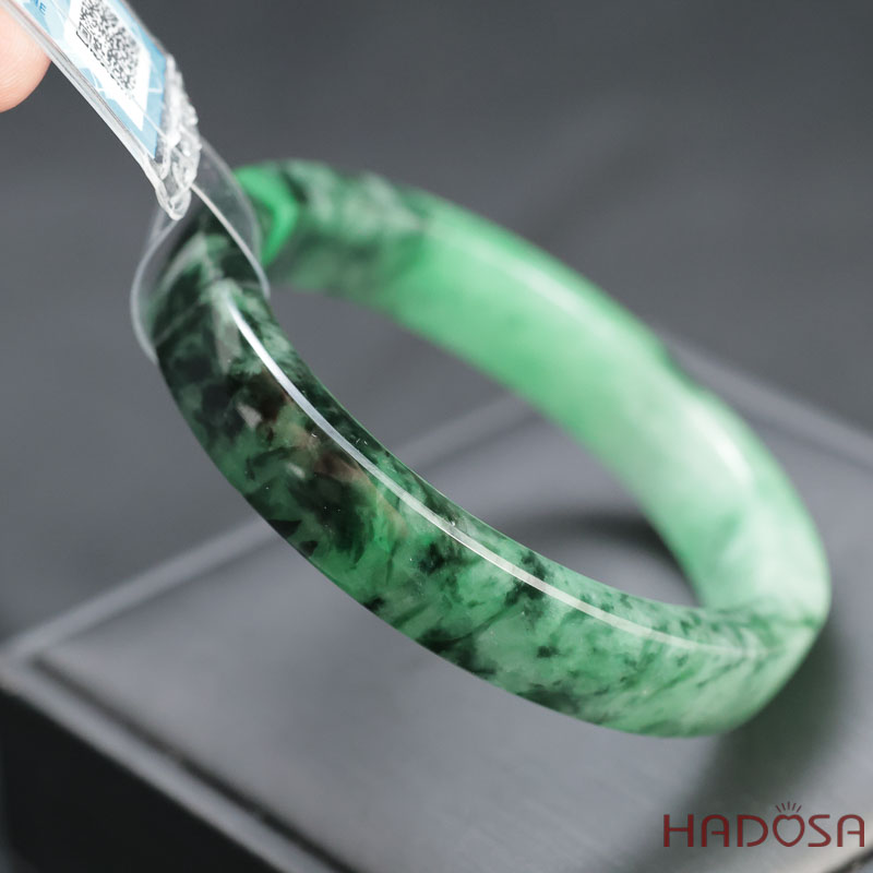 Vòng Ngọc Cẩm Thạch bản vuông xanh lí ni 55