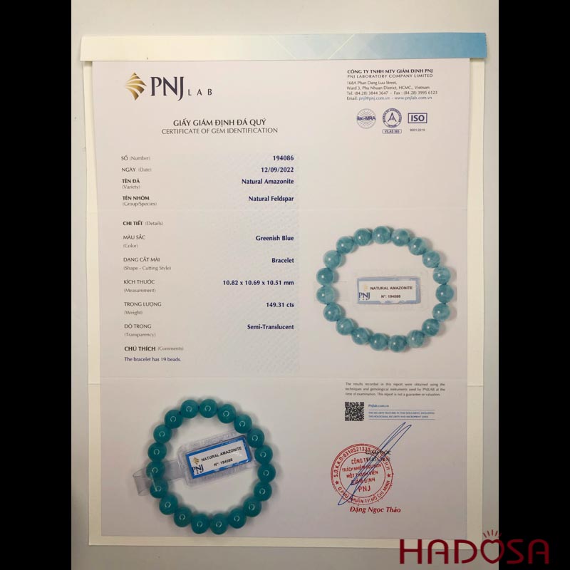 Vòng tay đá Amazonite 10mm chuẩn 5A 