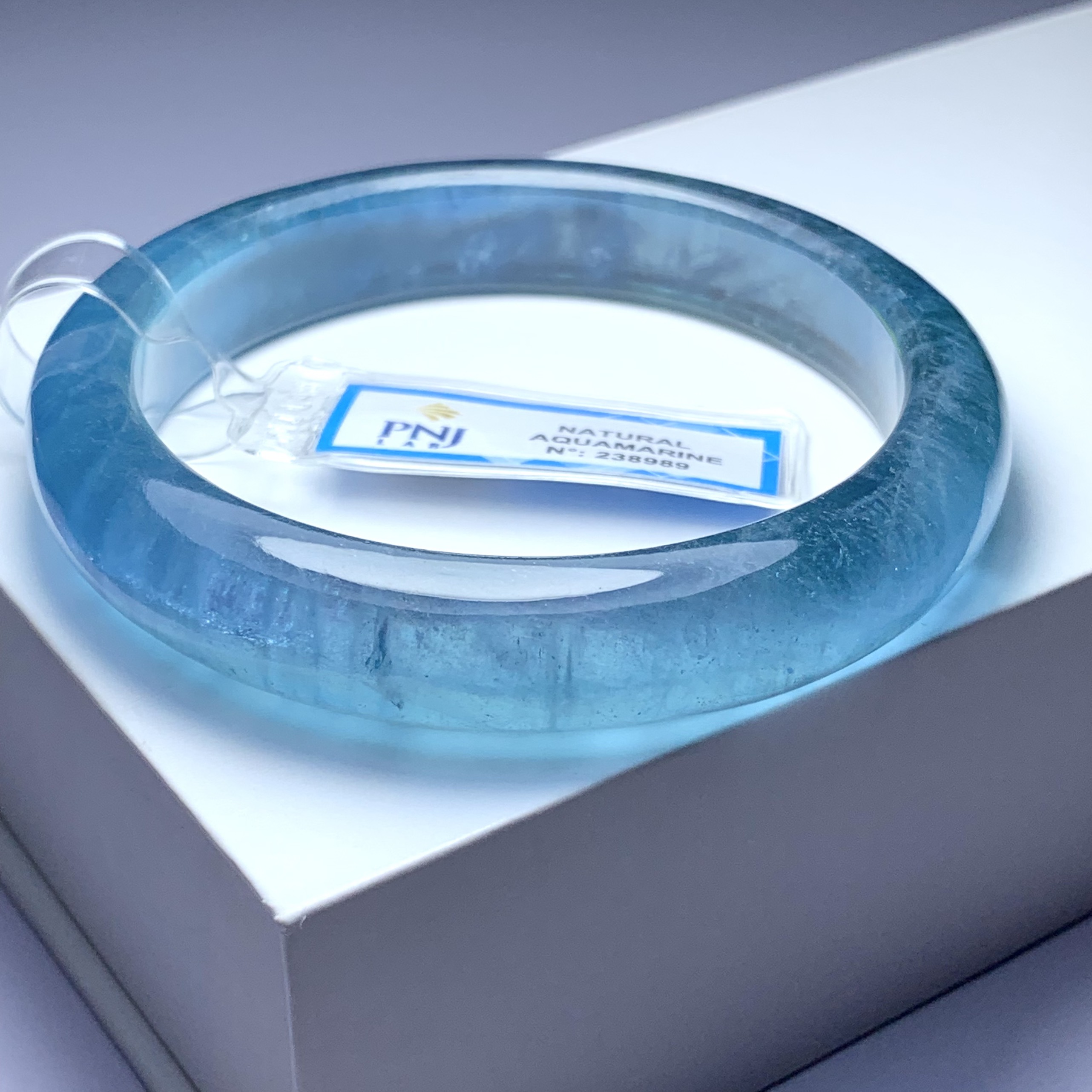 Vòng đá Aquamarine xanh ngọc Vip chuẩn 8A ni 55
