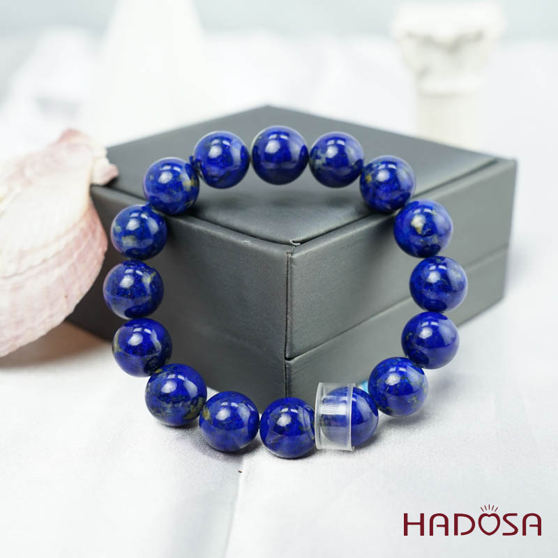 Vòng tay đá Lapis 13mm 3A