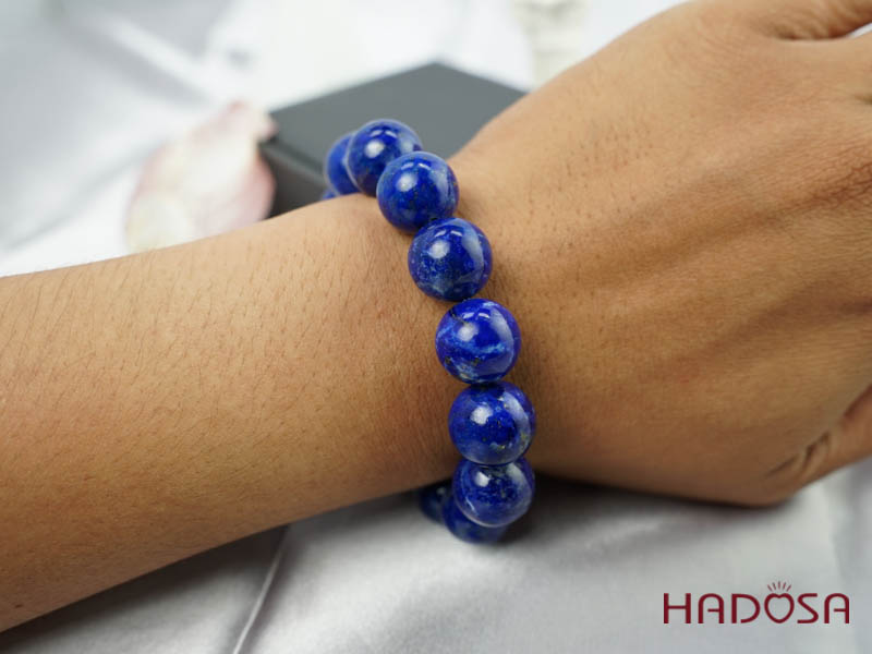 Vòng tay đá Lapis 15mm 3A