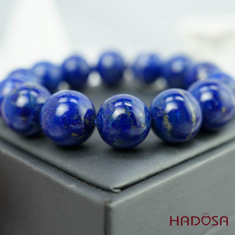 Vòng tay đá Lapis 15mm 3A