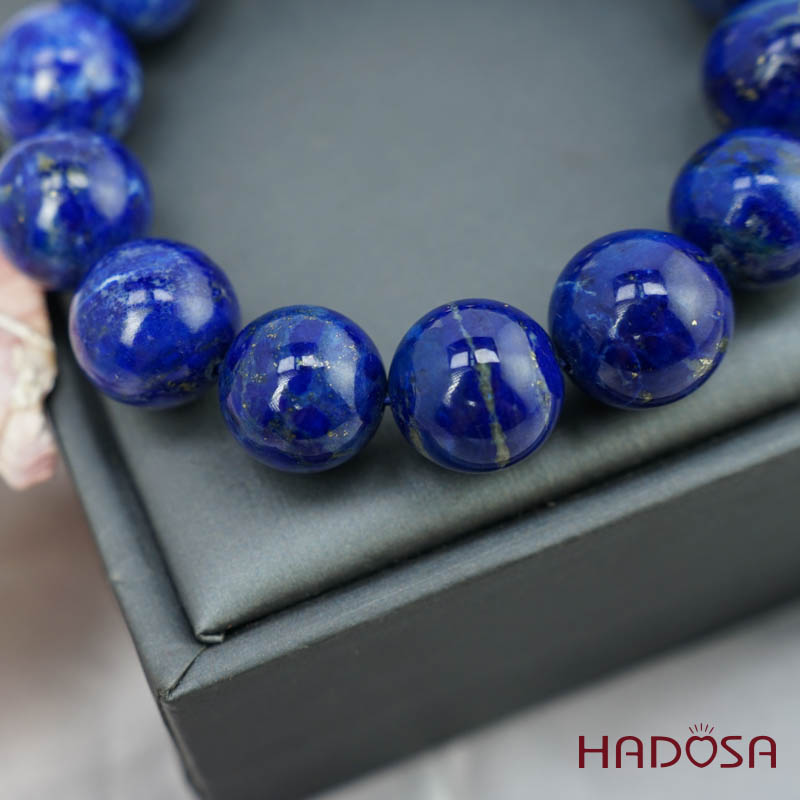 Vòng tay đá Lapis 15mm 3A