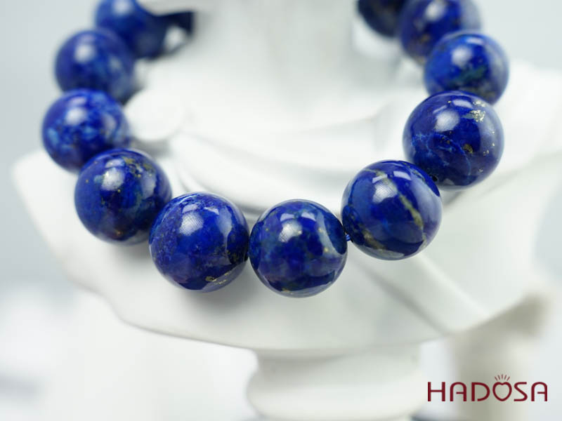 Vòng tay đá Lapis 15mm 3A
