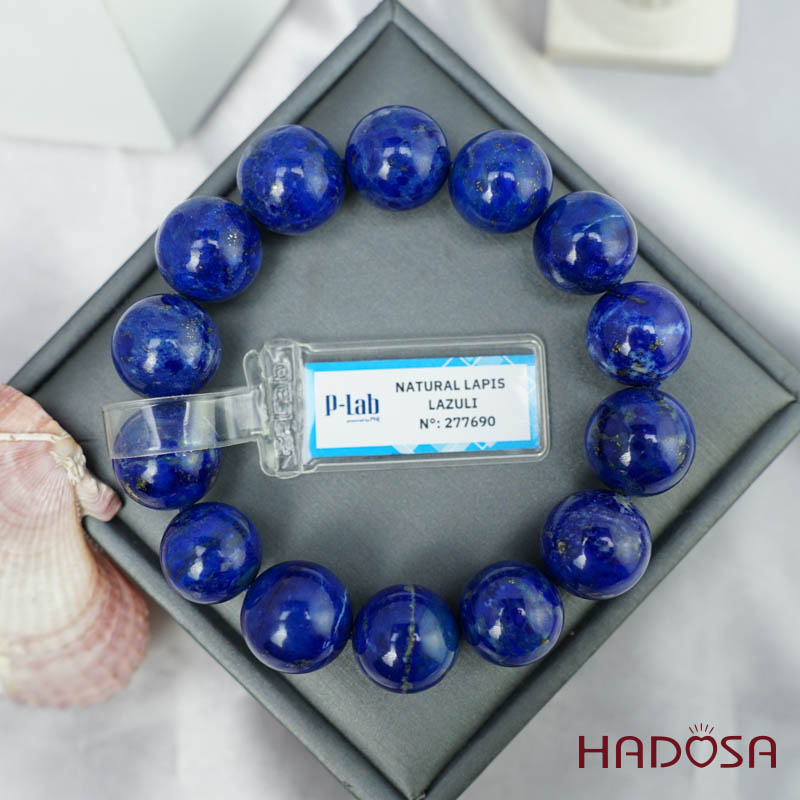 Vòng tay đá Lapis 15mm 3A