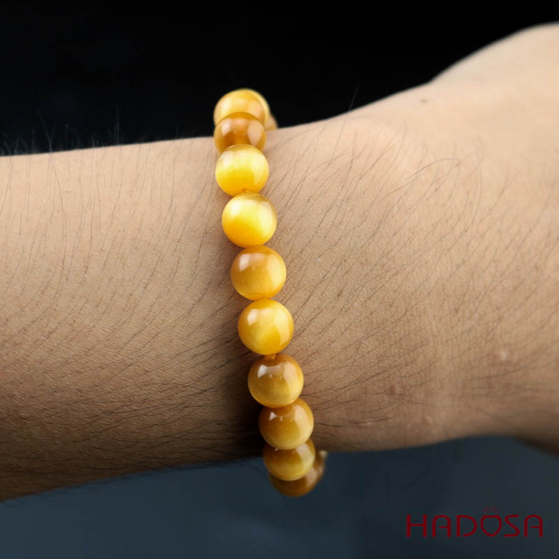 Vòng tay đá Mắt Mổ vàng 8mm đặc biệt cao cấp chuẩn 6A