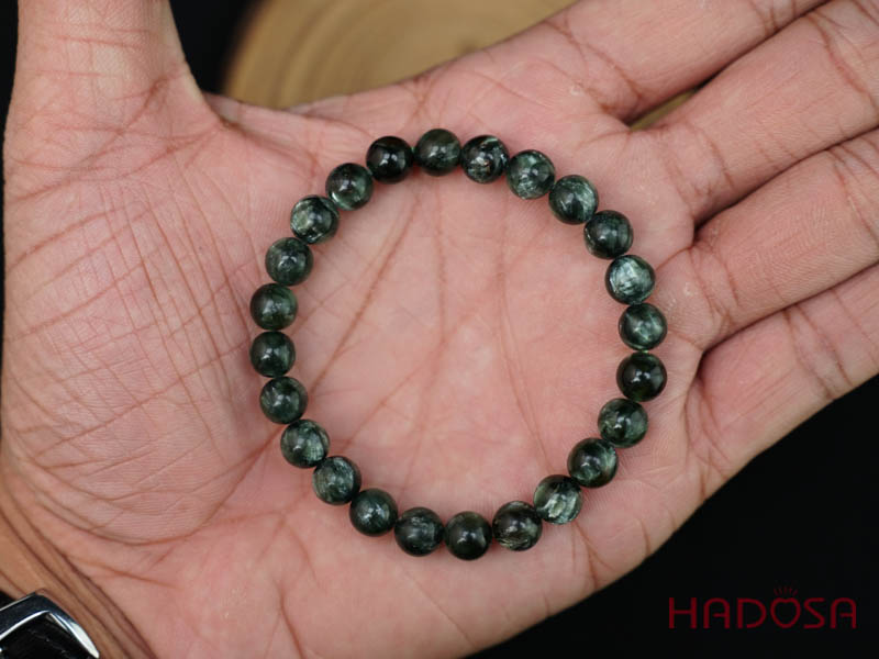 Vòng tay đá Mắt Rồng xanh 07mm 5A