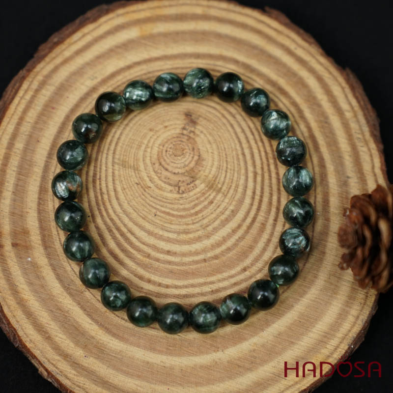 Vòng tay đá Mắt Rồng xanh 07mm 5A