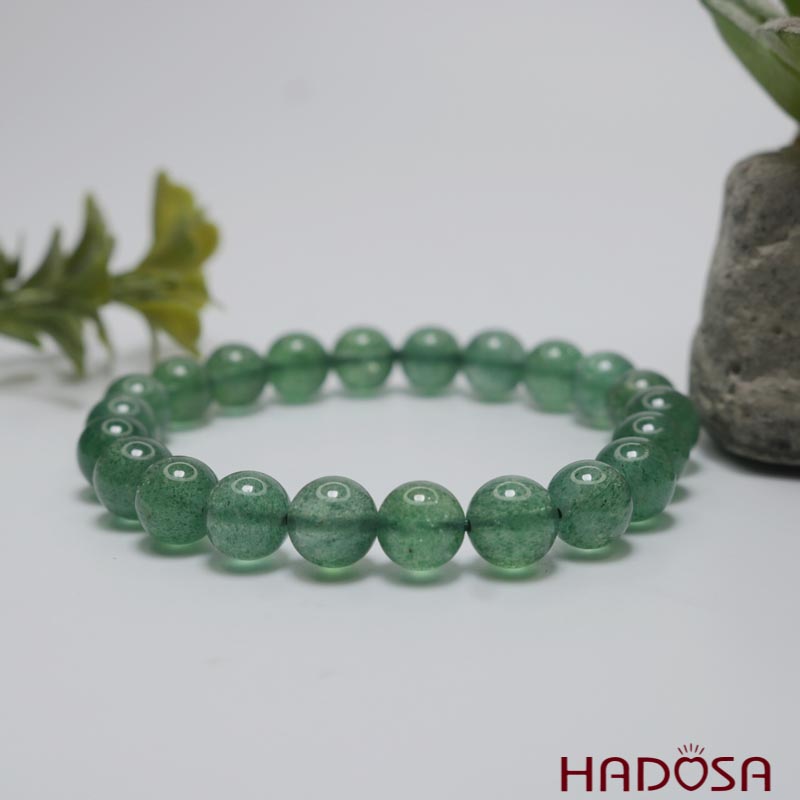 Vòng đá Thạch anh dâu tây xanh 8mm chuẩn 6A