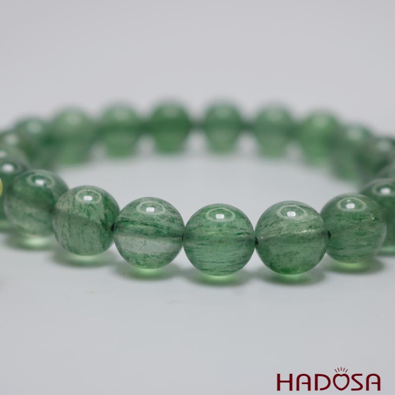 Vòng đá Thạch anh dâu tây xanh 9mm chuẩn 6A