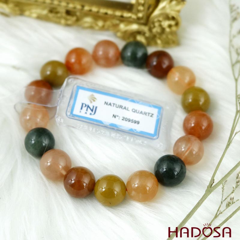 Vòng đá Thạch anh tam tài 12mm